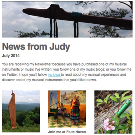 News from Judy - July 2014