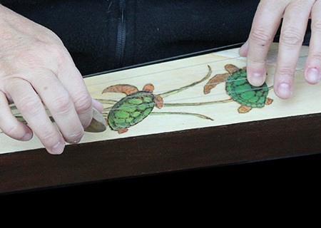 5-string Kantele with turtle pyrography