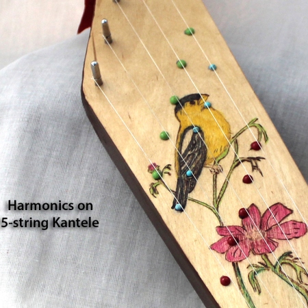 Harmonics on a 5 string kantele